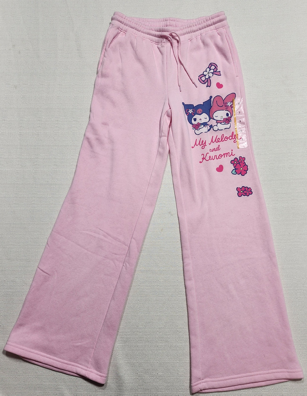 Kuromi and my melody sweatpants smalll women's adjustable